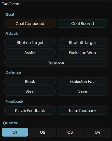 Event Selection Feature