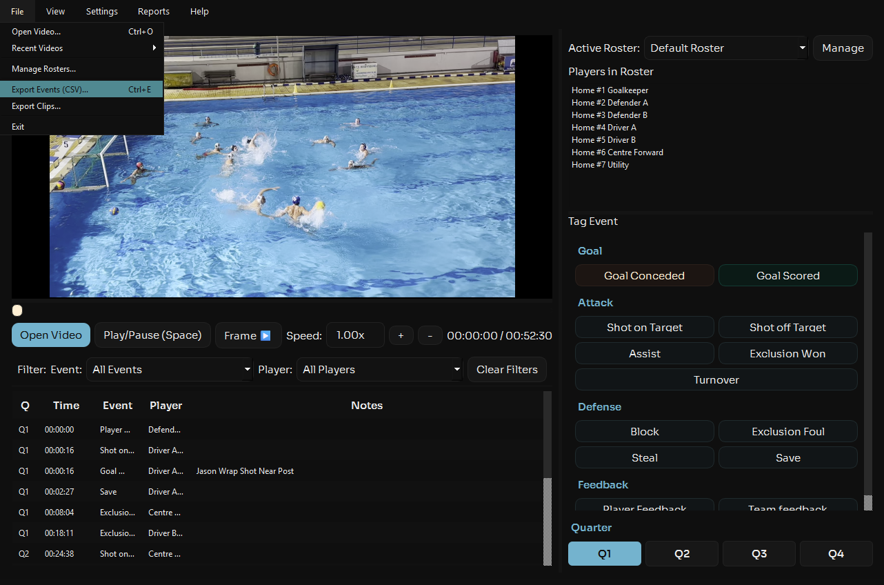 Stats Export Feature