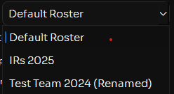 Roster Selection Feature